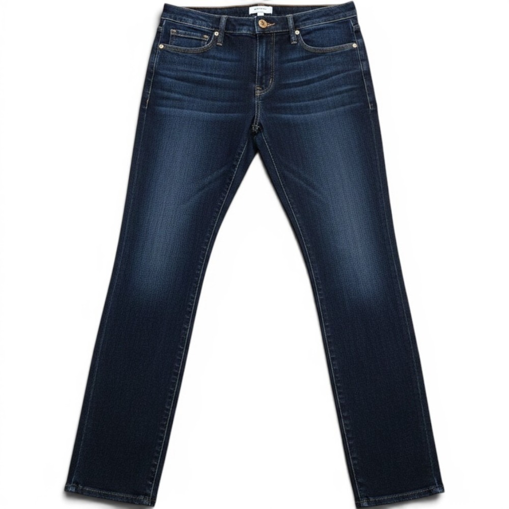 FRAME Jeans Womens 30 Wellington Dark Wash Blue Straight Leg Stretch EUC